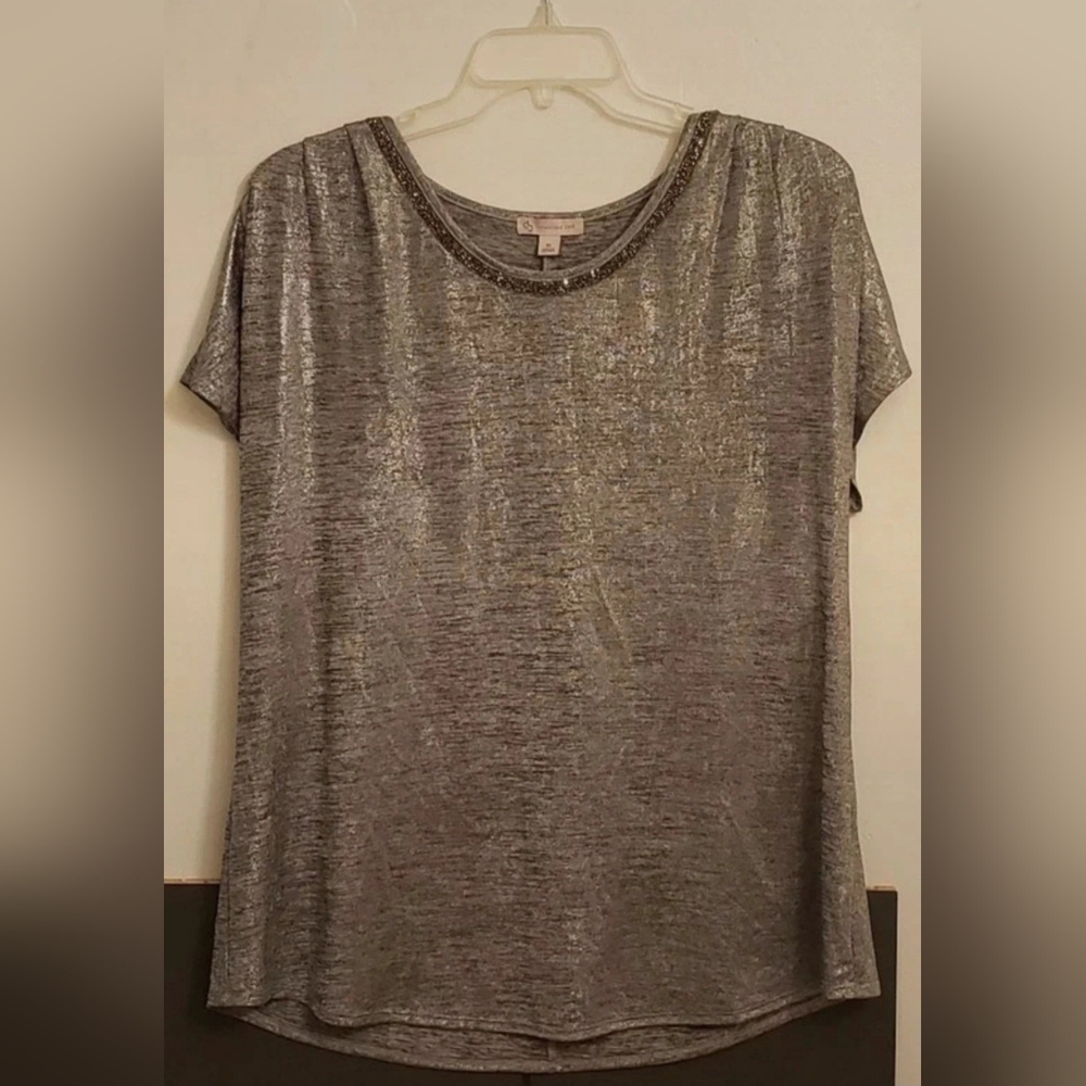 Chic Metallic Women's Blouse